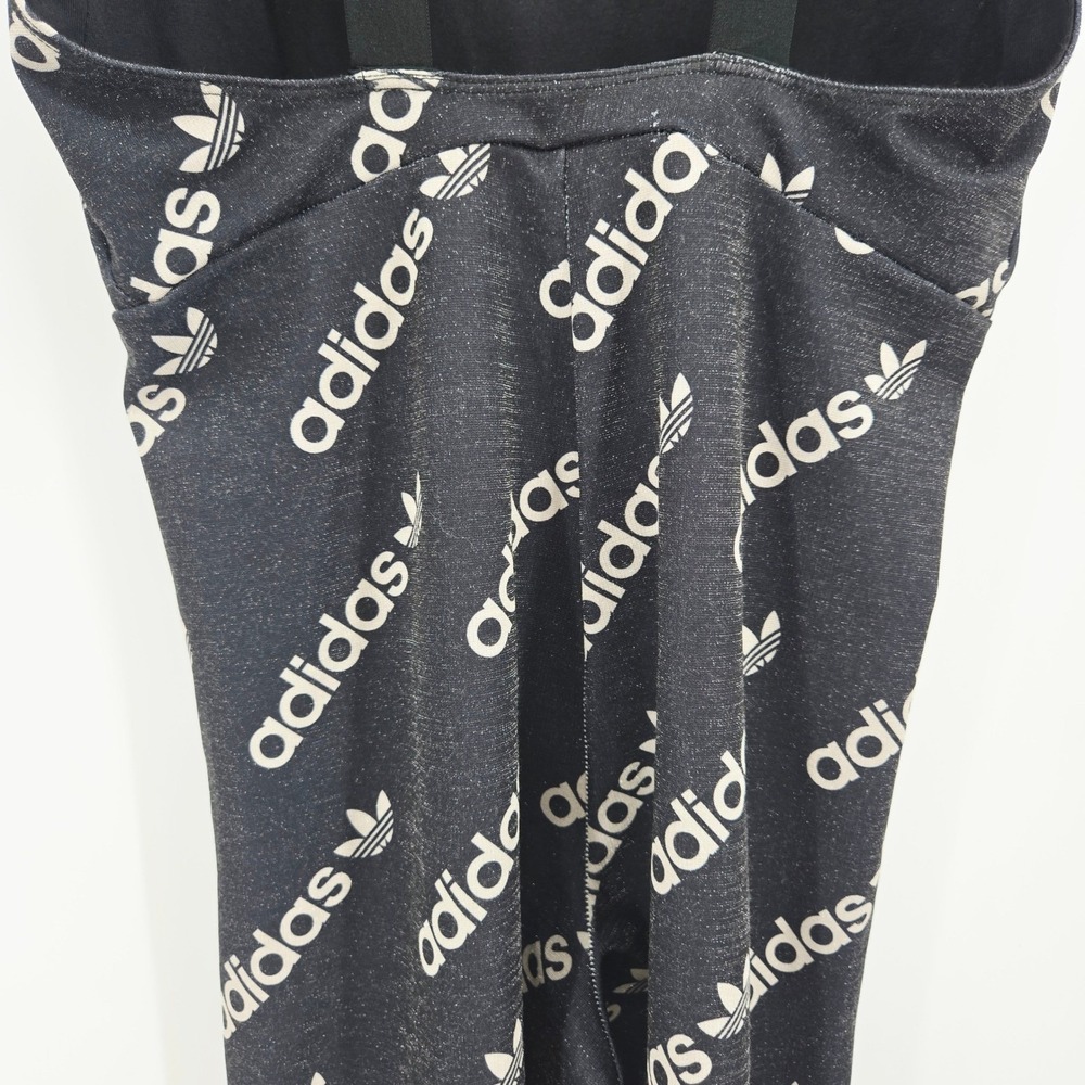 Adidas‎ Originals Women's Logomania Monogram Print Catsuit Jumpsuit Black XS - Picture 8 of 14